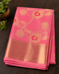 Pink Banarasi Georgette Saree with Meenakari Butis