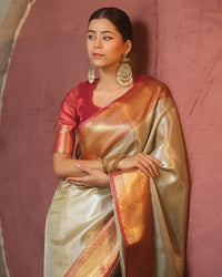 Silver Tissue Jotika Modal Saree