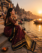 Deep Maroon Banarasi Katan Softy Saree with Gold Border